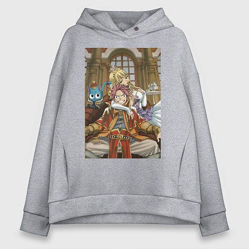 Женское худи оверсайз Хвост Феи Нацу Драгнил король арт / Меланж – фото 1