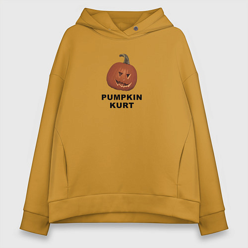 Женское худи оверсайз Pumpkin Kurt - the office / Горчичный – фото 1