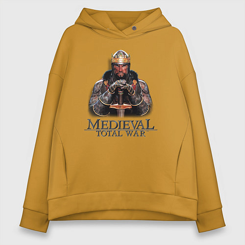 Женское худи оверсайз Medieval: Total War logo / Горчичный – фото 1