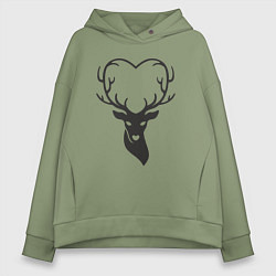 Женское худи оверсайз Love deer