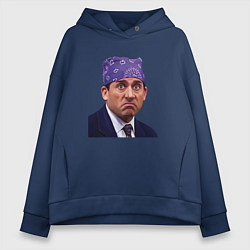 Толстовка оверсайз женская Prison mike Michael Scott офис, цвет: тёмно-синий