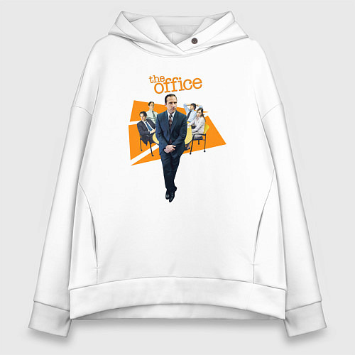 Женское худи оверсайз Characters the office / Белый – фото 1