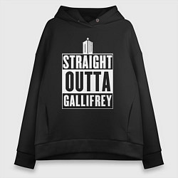 Женское худи оверсайз Straight outta gallifrey