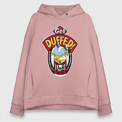 Женское худи оверсайз Duff beer with Homer