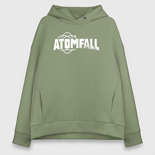 Женское худи оверсайз Atomfall logo / Авокадо – фото 1