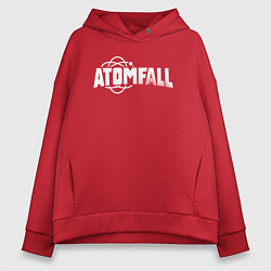 Толстовка оверсайз женская Atomfall logo, цвет: красный