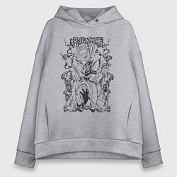 Толстовка оверсайз женская Магическая битва Сукуна Денджи расширение простран, цвет: меланж