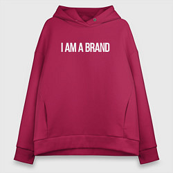 Толстовка оверсайз женская I am a brand, цвет: маджента