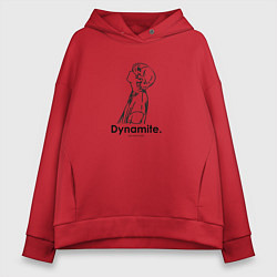 Толстовка оверсайз женская BTS Dynamite Kim Taehyung, цвет: красный