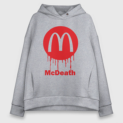 Женское худи оверсайз Mcdeath / Меланж – фото 1