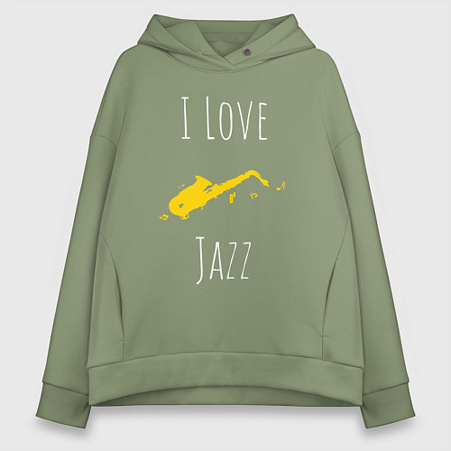 Женское худи оверсайз Джазовая любовь / Авокадо – фото 1