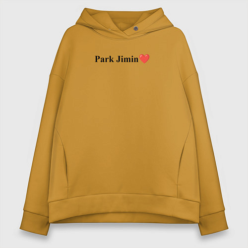 Женское худи оверсайз BTS Park Jimin / Горчичный – фото 1