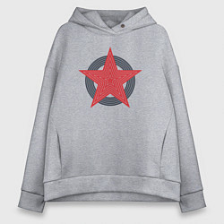 Женское худи оверсайз Red star symbol