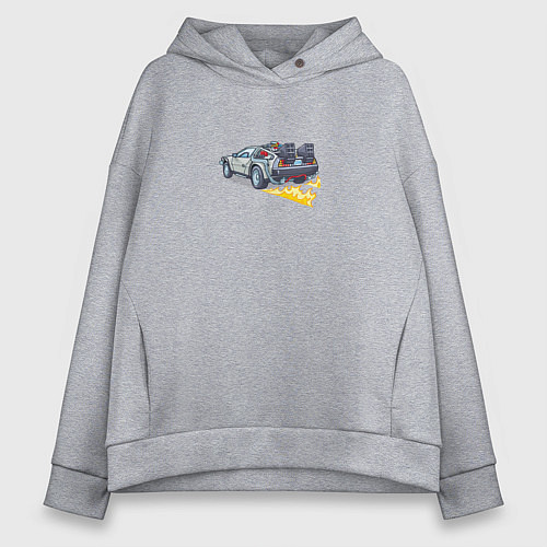 Женское худи оверсайз SN -назад в будущее / Меланж – фото 1