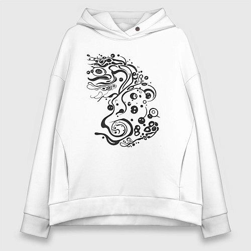 Женское худи оверсайз Вдохновение из природы / Белый – фото 1