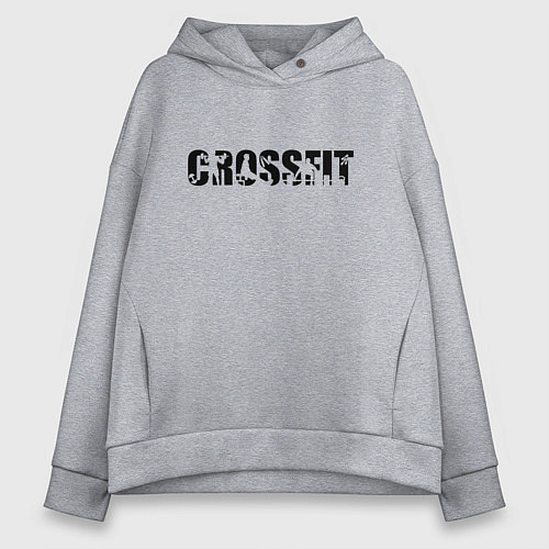 Женское худи оверсайз CrossFit спорт / Меланж – фото 1