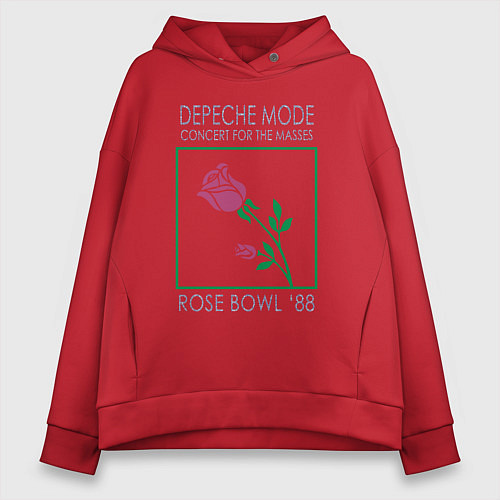 Женское худи оверсайз Depeche Mode - Rose Bowl 88 / Красный – фото 1