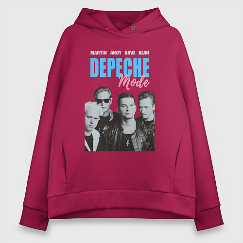 Женское худи оверсайз Depeche Mode Vintage / Маджента – фото 1