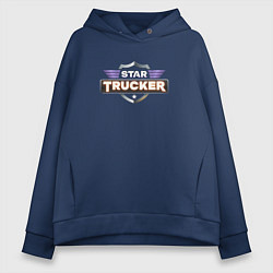 Толстовка оверсайз женская Star Trucker, цвет: тёмно-синий