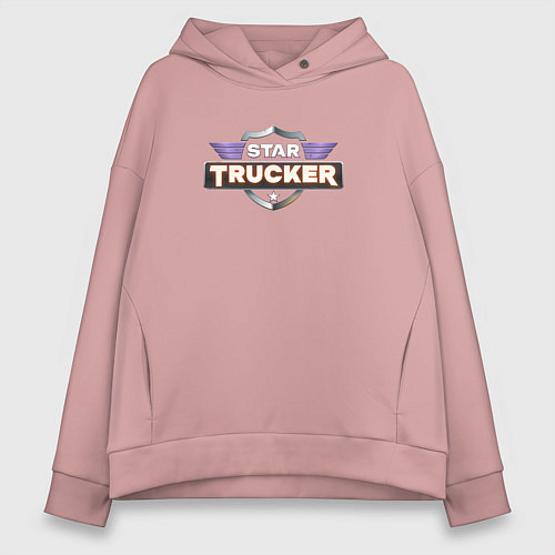 Женское худи оверсайз Star Trucker / Пыльно-розовый – фото 1