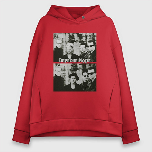 Женское худи оверсайз Depeche Mode2 / Красный – фото 1