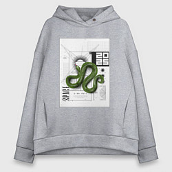 Женское худи оверсайз Змея 2025 Y2K