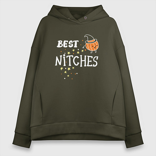 Женское худи оверсайз Best nitches / Хаки – фото 1