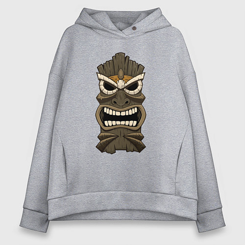 Женское худи оверсайз Тики Африка / Меланж – фото 1