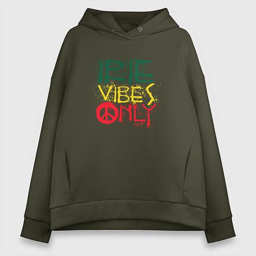 Женское худи оверсайз Irie vibes only / Хаки – фото 1