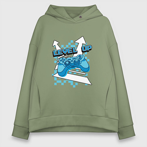 Женское худи оверсайз Повышая уровень / Авокадо – фото 1