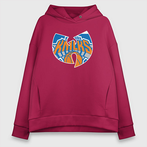 Женское худи оверсайз Wu-tang knicks / Маджента – фото 1