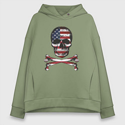 Женское худи оверсайз Skull USA