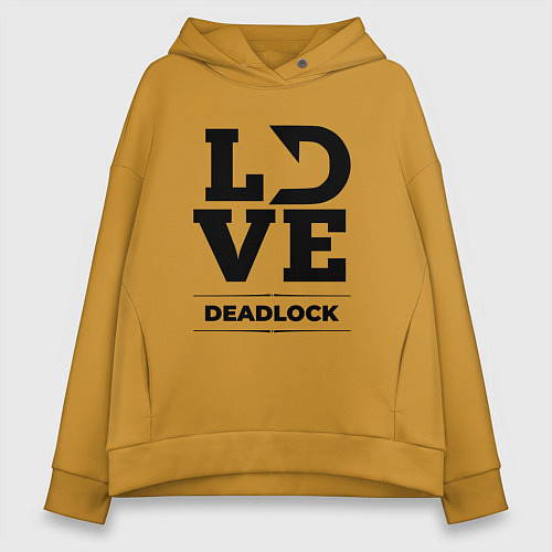 Женское худи оверсайз Deadlock love classic / Горчичный – фото 1