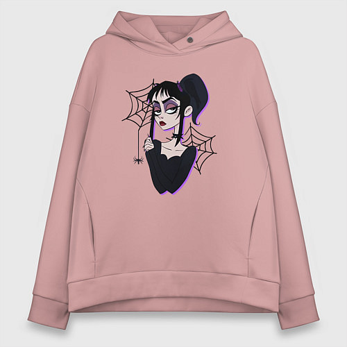 Женское худи оверсайз Лидия - Битлджус / Пыльно-розовый – фото 1