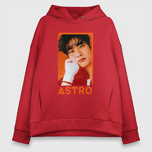 Женское худи оверсайз Astro MJ / Красный – фото 1
