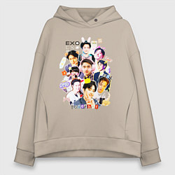 Женское худи оверсайз Exo together дружная команда