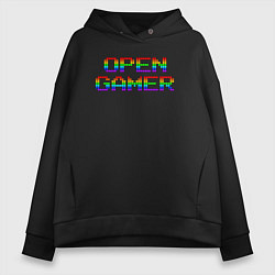 Женское худи оверсайз Open gamer logo