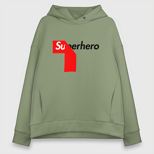 Женское худи оверсайз Супергерой / Авокадо – фото 1