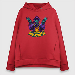 Толстовка оверсайз женская Magic halloween, цвет: красный