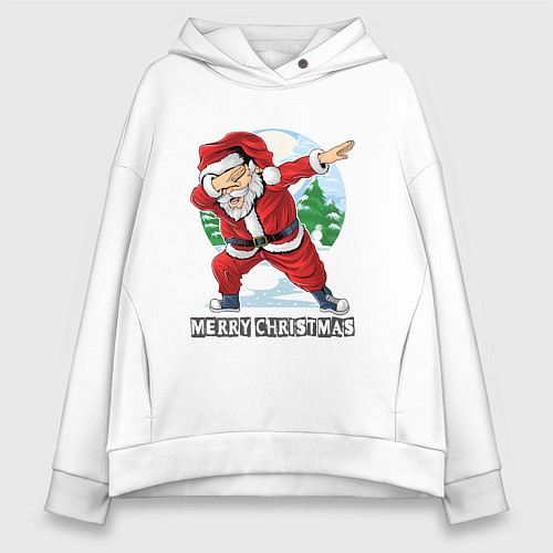 Женское худи оверсайз Dab Santa / Белый – фото 1