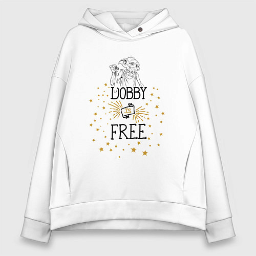 Женское худи оверсайз Dobby is free / Белый – фото 1