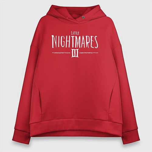 Женское худи оверсайз Litttle nightmares 3 logo / Красный – фото 1