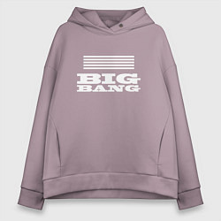 Толстовка оверсайз женская Big bang лого, цвет: сиреневый