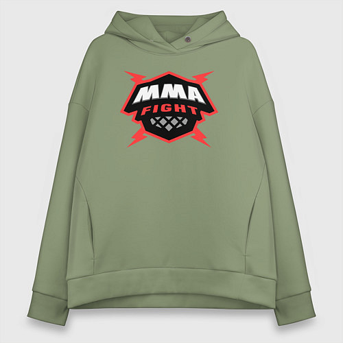 Женское худи оверсайз MMA fight / Авокадо – фото 1