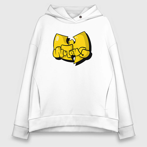 Женское худи оверсайз Wu-Tang bubble / Белый – фото 1