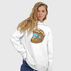 Толстовка оверсайз женская Ride nature, цвет: белый — фото 2