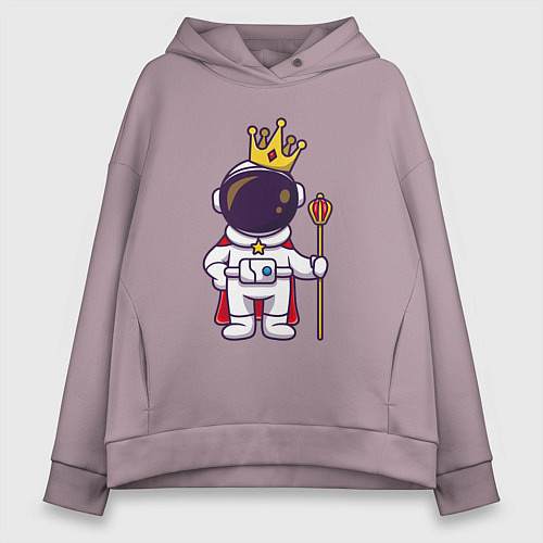 Женское худи оверсайз Царь космонавт / Сиреневый – фото 1