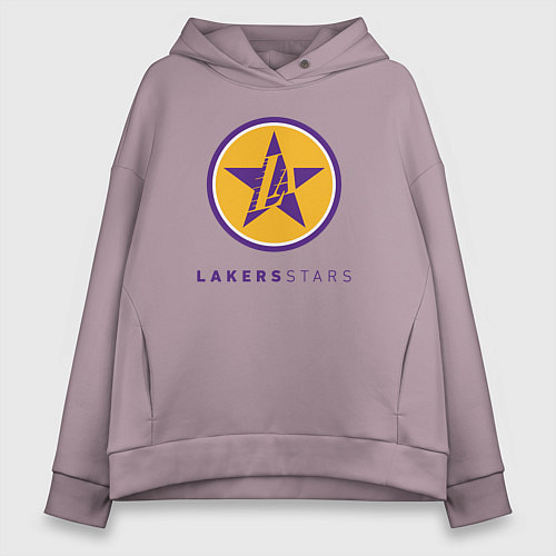 Женское худи оверсайз Lakers stars / Сиреневый – фото 1