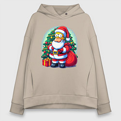 Женское худи оверсайз Santa Simpson - ai art