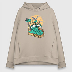 Толстовка оверсайз женская Rest in chill, цвет: миндальный